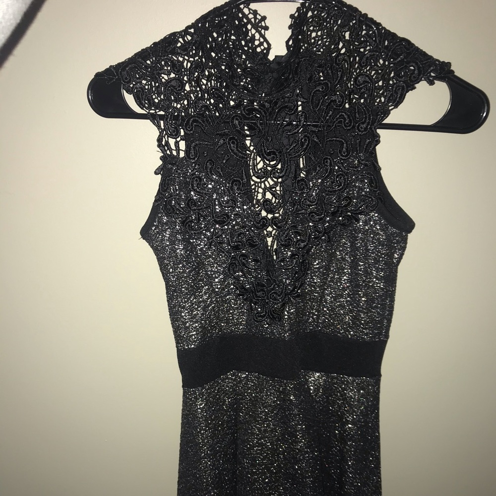 Black dress with skater shirt bottom